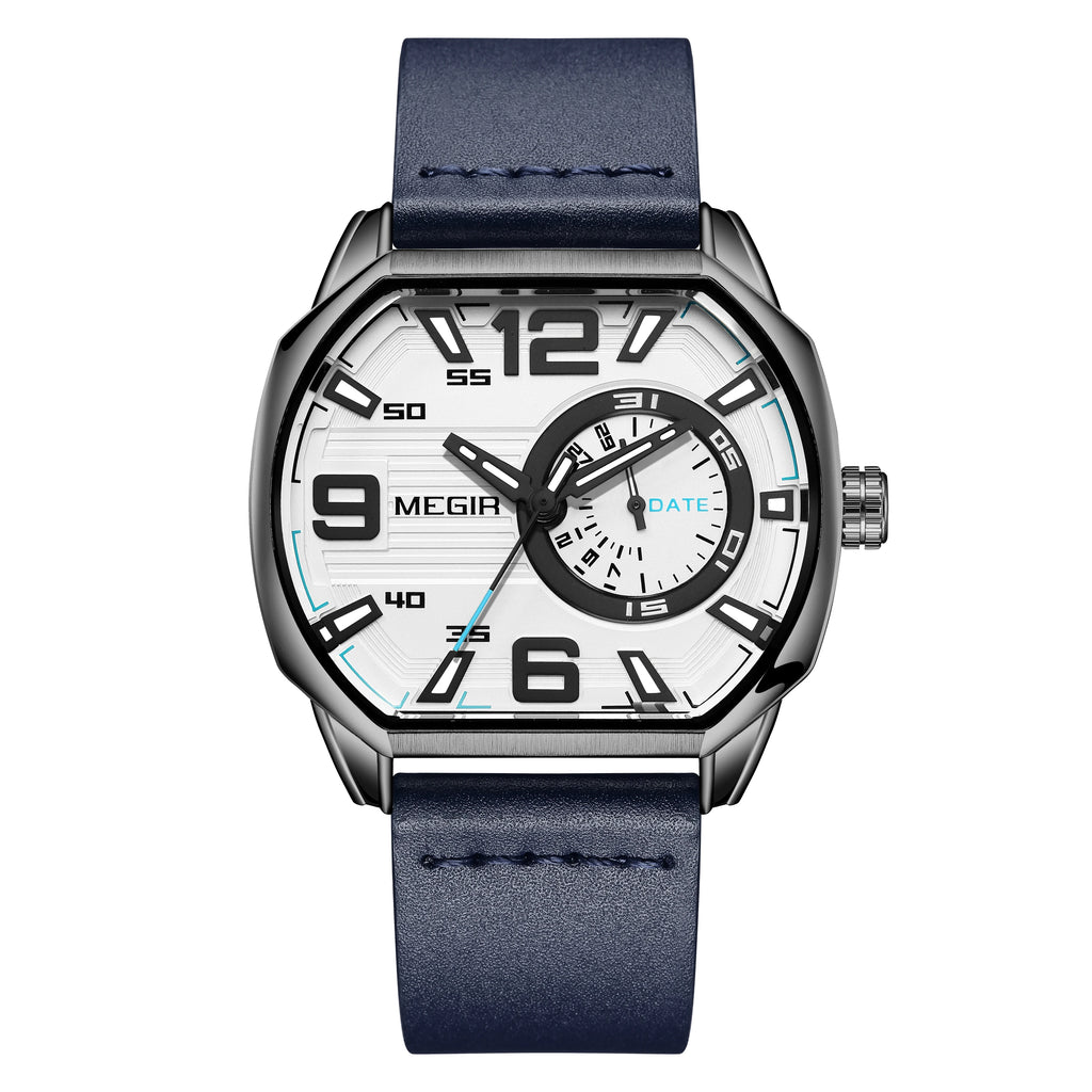 MEGIR Relogios Masculino Fashion Mens Sports Watches Luxury Leather Quartz Wristwatch Man Casual Wrist Watch Clock Montre Homme