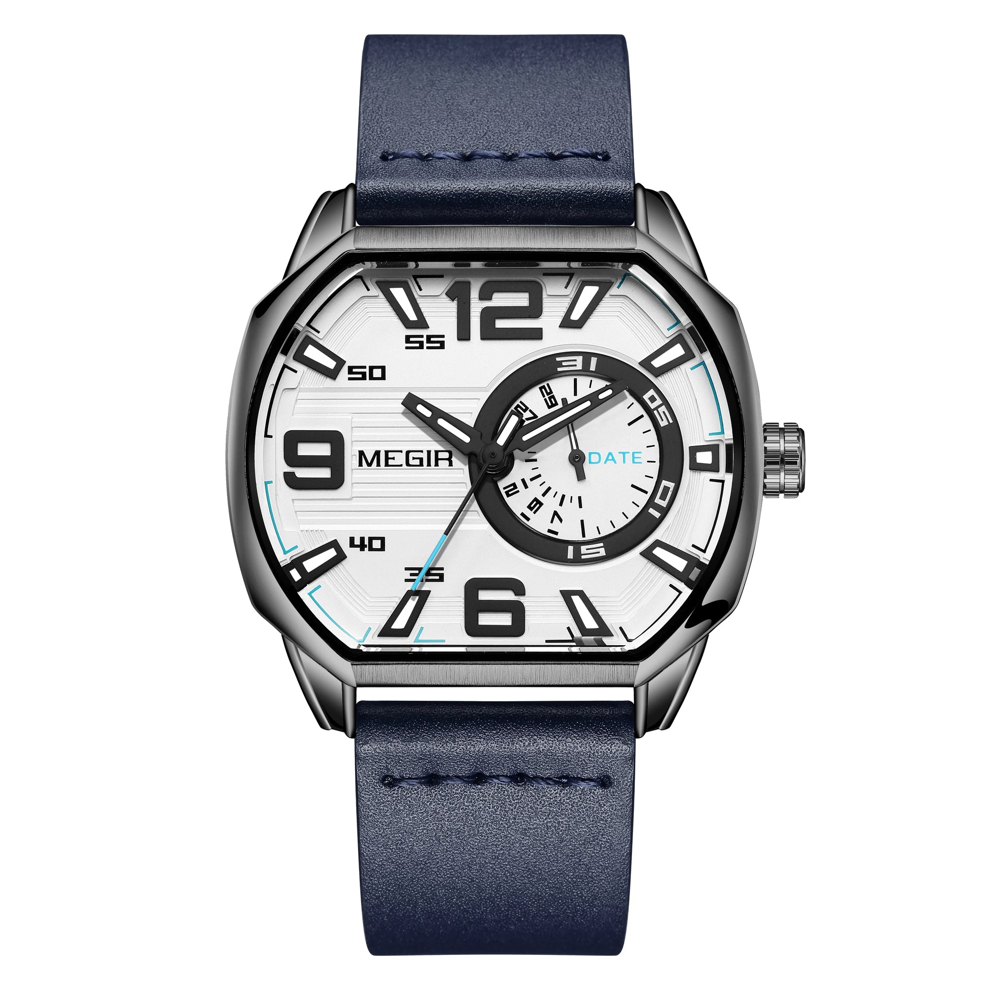 MEGIR Relogios Masculino Fashion Mens Sports Watches Luxury Leather Quartz Wristwatch Man Casual Wrist Watch Clock Montre Homme