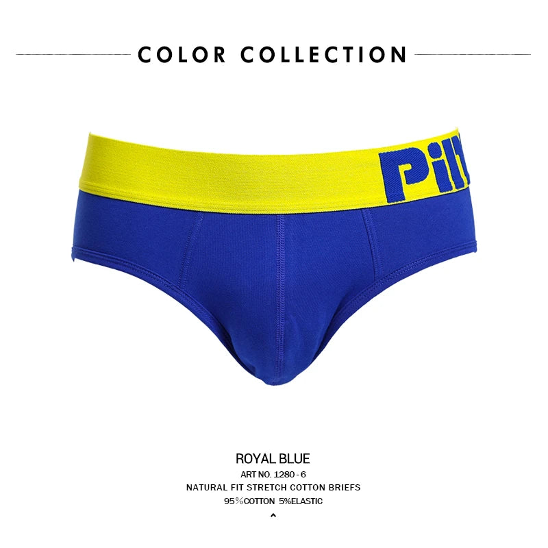 PINKHERO 1280 Men's Panties，Homens Cueca， Comfortable Cotton  Men Underwear Sexy Briefs，Patchwork Breathable Man Underpants