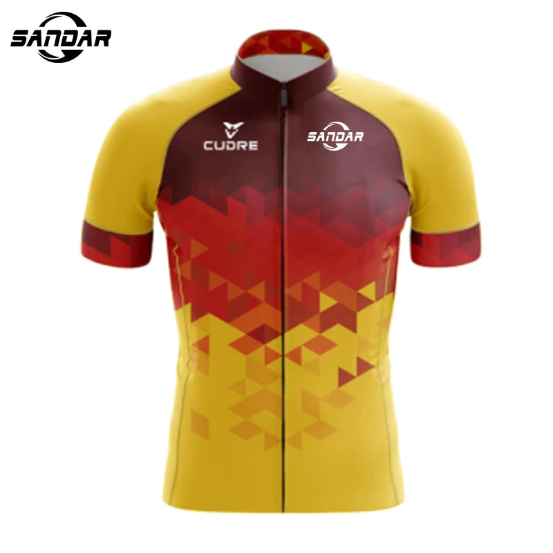 2025 New Sandar Summer Short Sleeved Sportswear Mountain Bike Men's Clothing