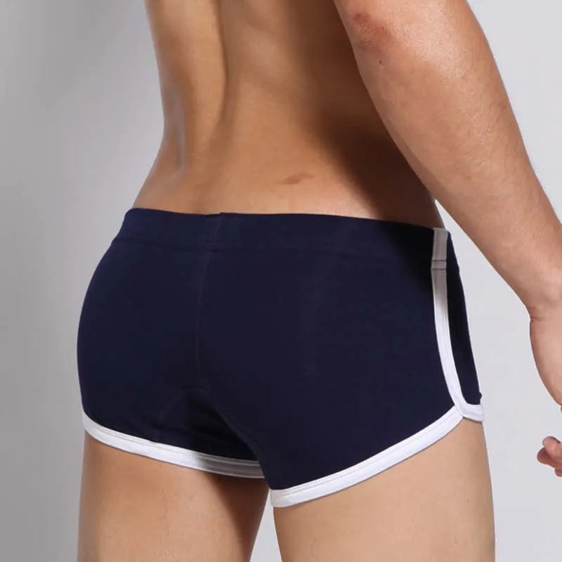 SEOBEAN Men Boxers Underwear Sexy U Convex Pouch Man Underpants Breathable Cotton Male Panties Ultra Low Waist Gay Boxershorts