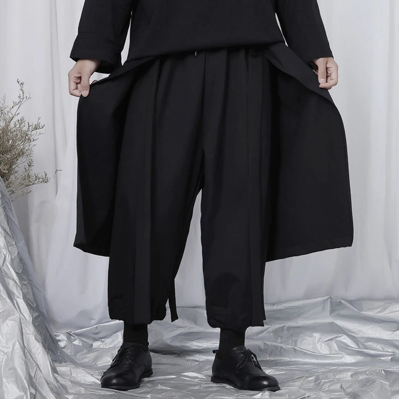 Japan  Style Men's clothing Punk Casual 8-9 Pants