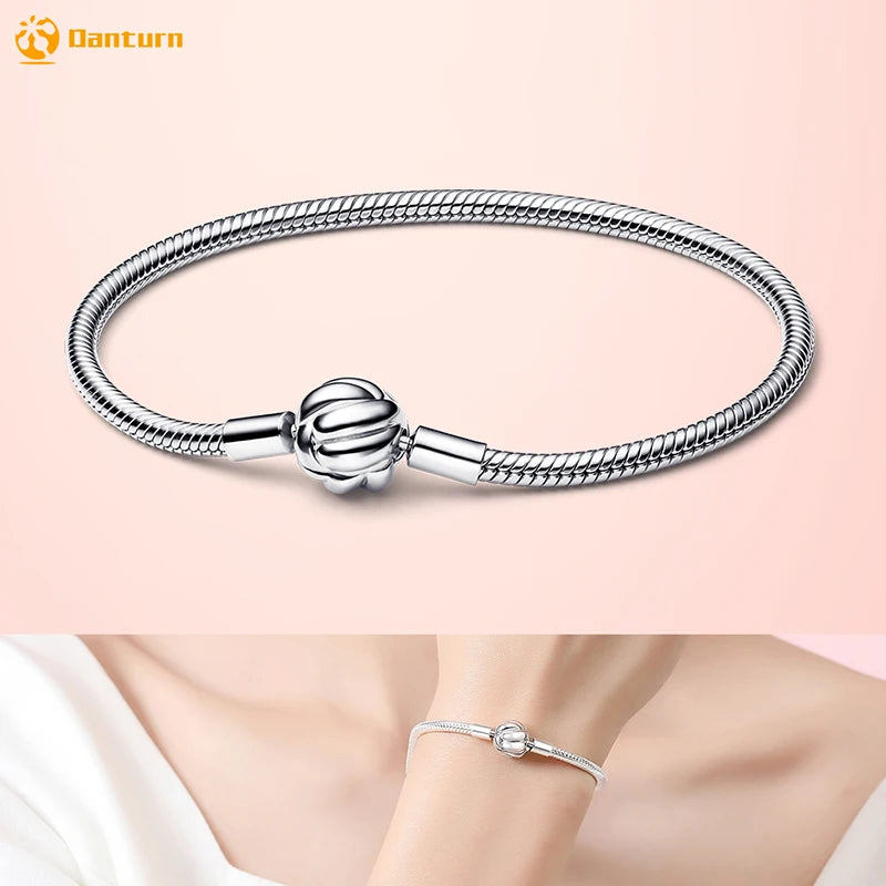Danturn 925 Sterling Silver Bracelets Surfing, Waves and fish, Dream nets Bracelets Women Bracelets Fashion Charm Bracelets