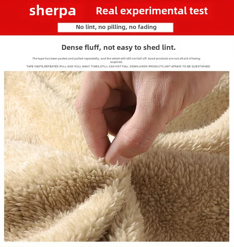 Thickened Fleece-lined Men's Jacket Casual Sport Suit Trendy Men's Clothing Pants