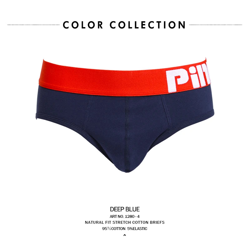 PINKHERO 1280 Men's Panties，Homens Cueca， Comfortable Cotton  Men Underwear Sexy Briefs，Patchwork Breathable Man Underpants