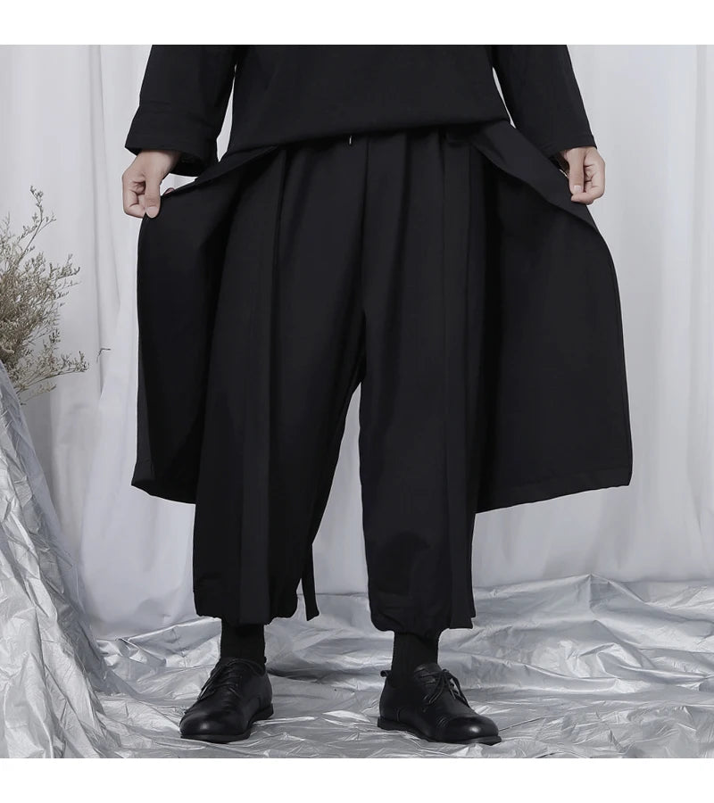 Japan  Style Men's clothing Punk Casual 8-9 Pants