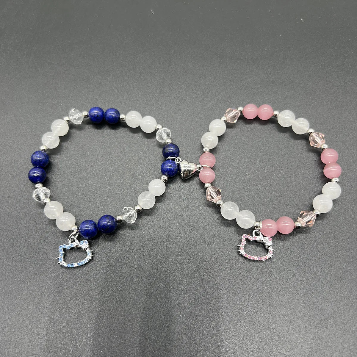 Spider Hello Cat Friendship Bracelets Matching Bracelets Couple Best Friends Charm Bracelets Birthday Bff Magnet Jewelry Gifts