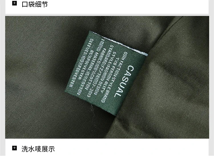 Men's High Quality Jacket Washed Pure Cotton Jacket Workwear Men's Coat Loose Business Men's Clothing Outdoor Men's Clothing