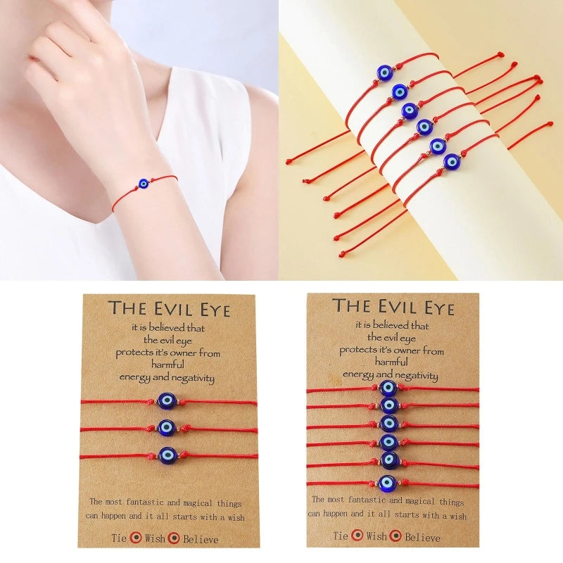 for Evil Eye Bracelets Red String Rope Braided Bracelets Handmand Lucky Bracelets for Women Couple Best