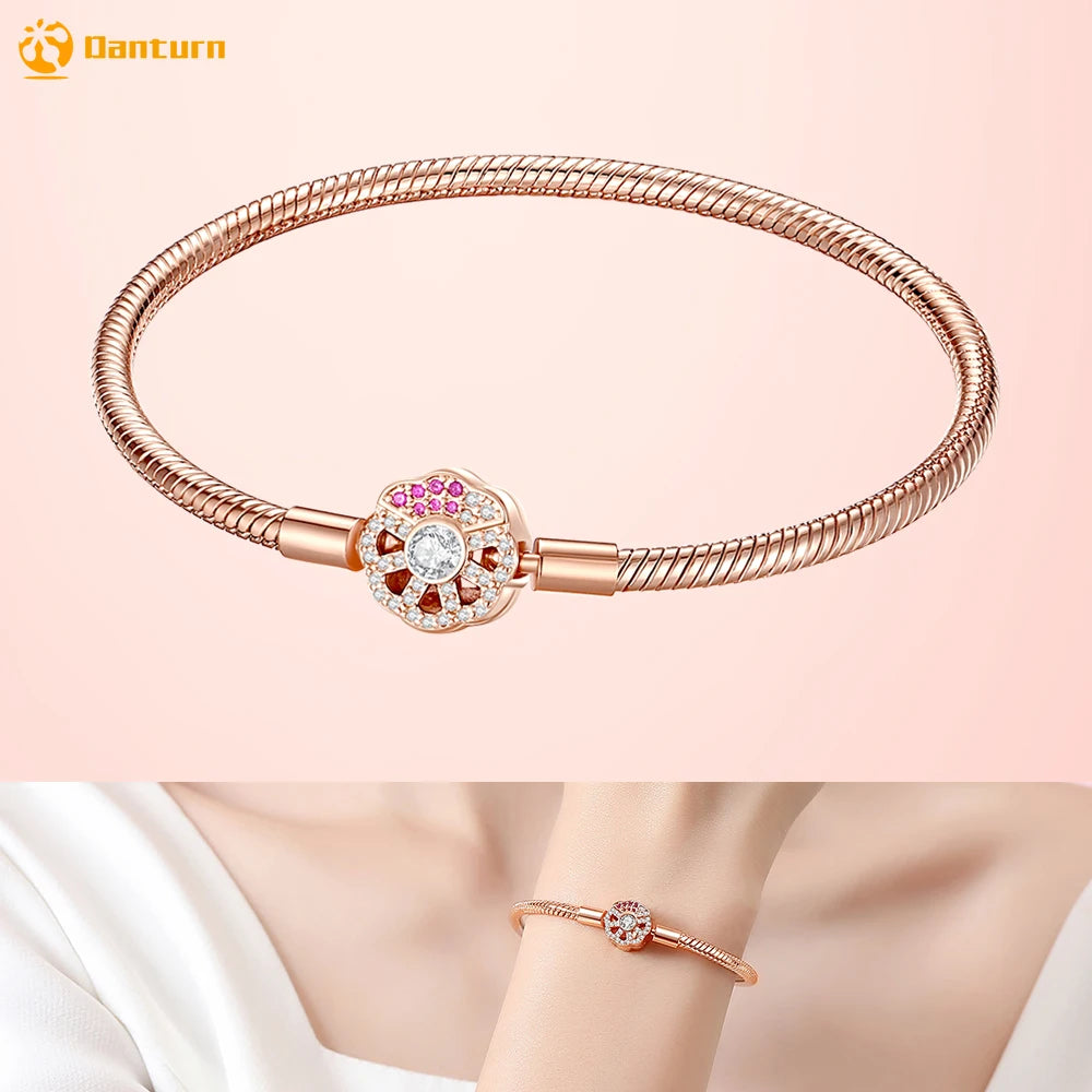 Danturn 925 Sterling Silver Bracelets Surfing, Waves and fish, Dream nets Bracelets Women Bracelets Fashion Charm Bracelets