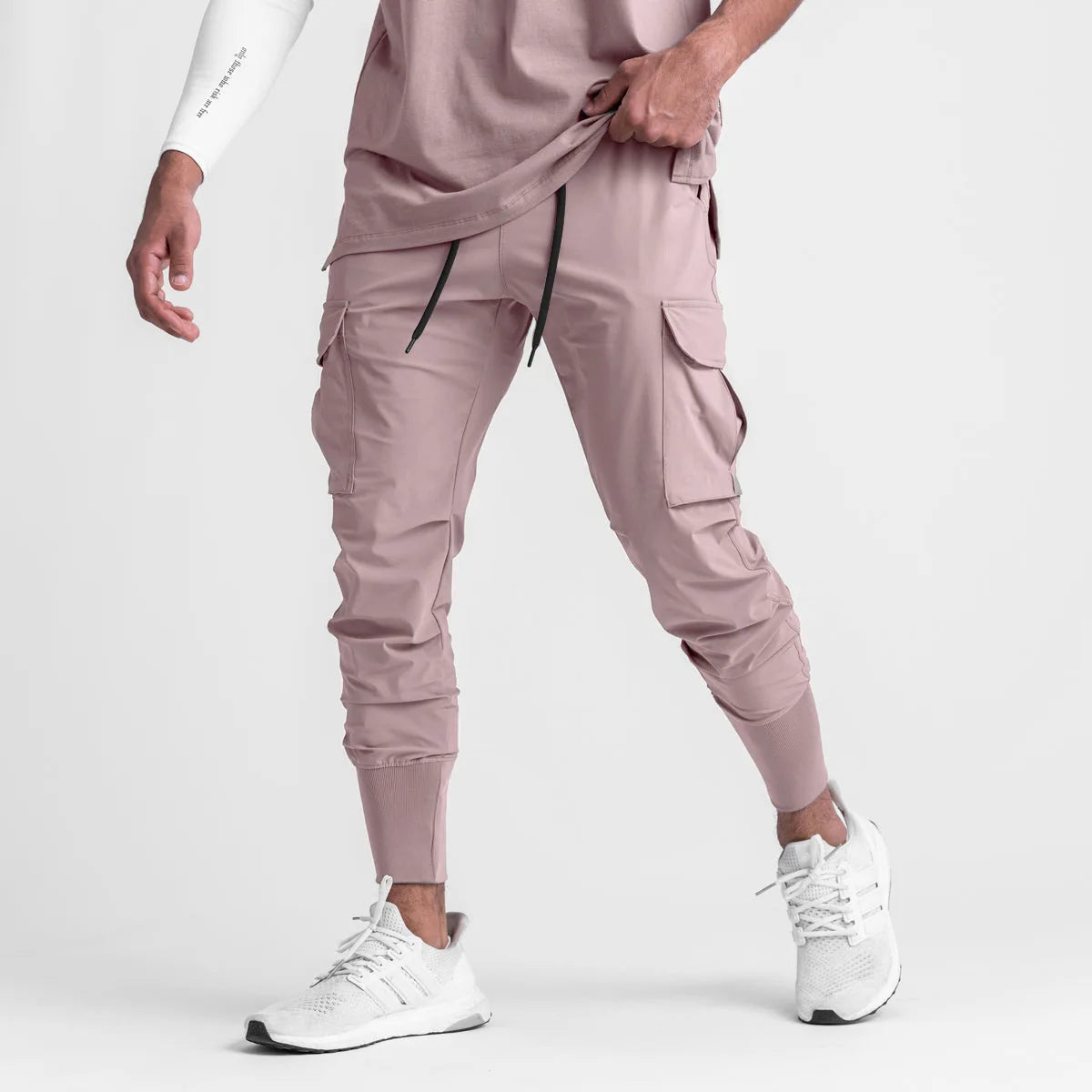 2024 New Cargo Pants Gym Men‘s Multi-Pocket Straight Bottom Cargo Pants    Sports Fitness Men Casual Trousers Track Pants
