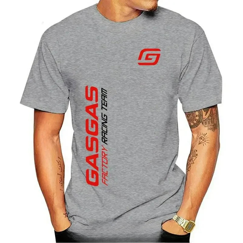 Fashion Popular Men's Clothing GASGAS Factory Racing Team Printed T-shirt Short Sleeve Cotton Casual Comfortable Men's Clothing