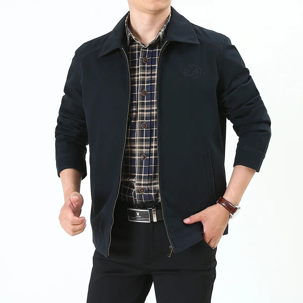Men's High Quality Jacket Washed Pure Cotton Jacket Workwear Men's Coat Loose Business Men's Clothing Outdoor Men's Clothing