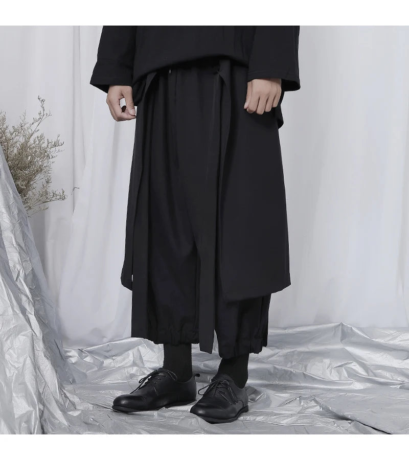 Japan  Style Men's clothing Punk Casual 8-9 Pants