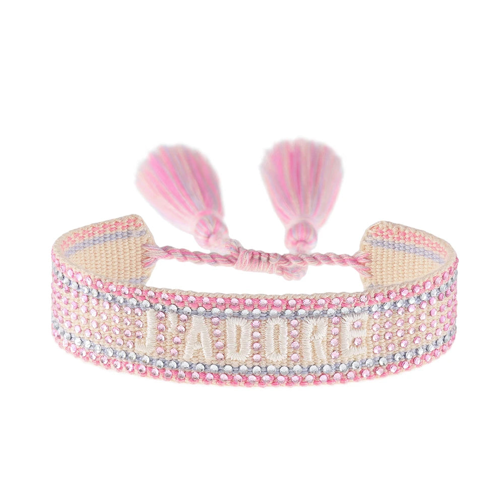 Cotton Bracelets Handmade Adjustable Woven Bracelets Beach Vibes