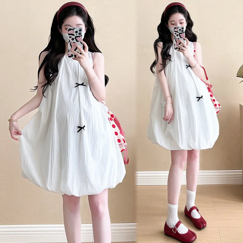 Pregnant Women's Clothing 2025 Summer New Loose and Fashionable Temperament Age Reducing Dress