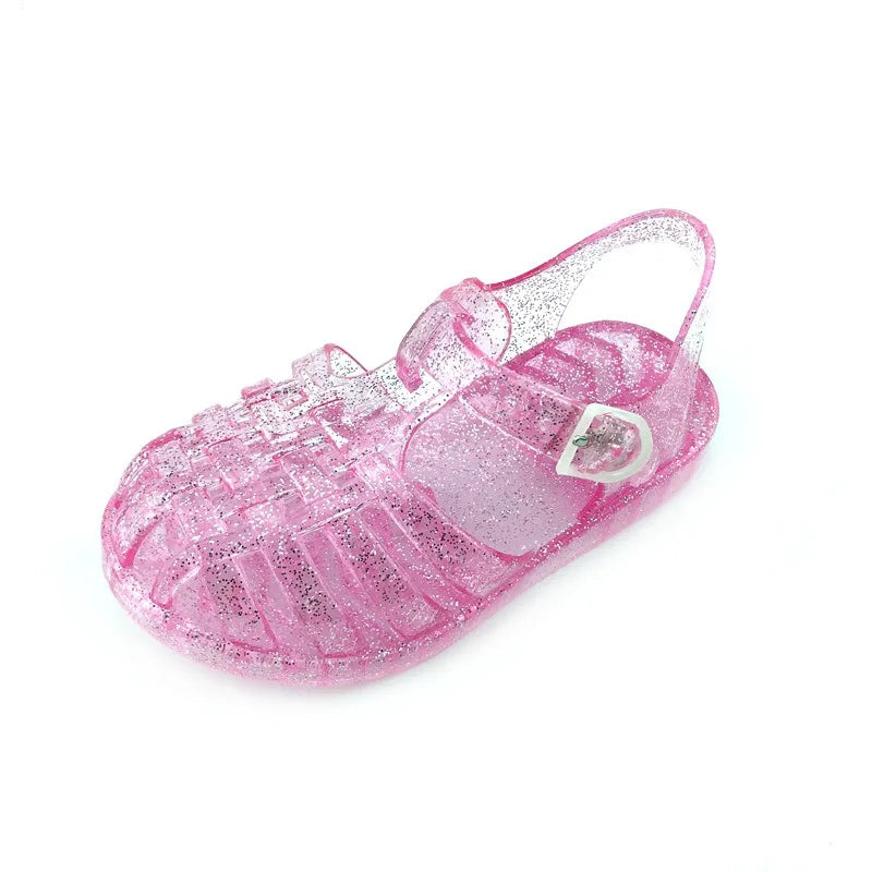 Summer New Sandal Princess Crystal Shoes Boy Girl Children Cave Shoe Kid Jelly Glitter Baby Roman Beach Sandals Toddler Slippers