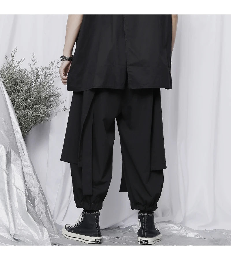 Japan  Style Men's clothing Punk Casual 8-9 Pants
