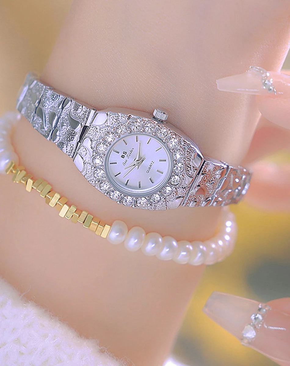 Luxury Diamond Women's Watches High Quality Golden Bracelet Fashion Quartz Wristwatch Ladies Watch Dress Gifts montres femmes