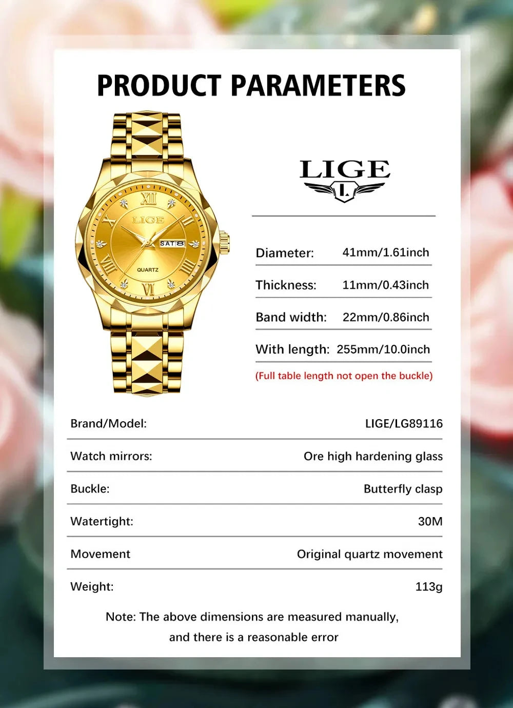 LIGE Casual Sport Watch Ladies Top Luxury All Steel Waterproof Quartz Watches For Women Fashion Gold Watch Women Montres Femmes