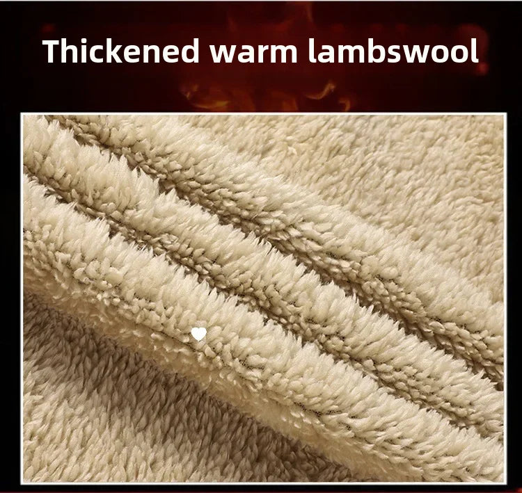 Thickened Fleece-lined Men's Jacket Casual Sport Suit Trendy Men's Clothing Pants