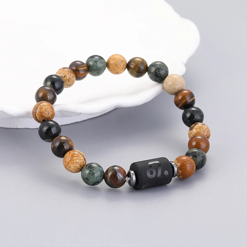 12 Zodiac Signs Bracelets Taurus Gemini Cancer Virgo Pisces Bracelets Ladies Men Couple Friendship Jewelry Gift Bracelets