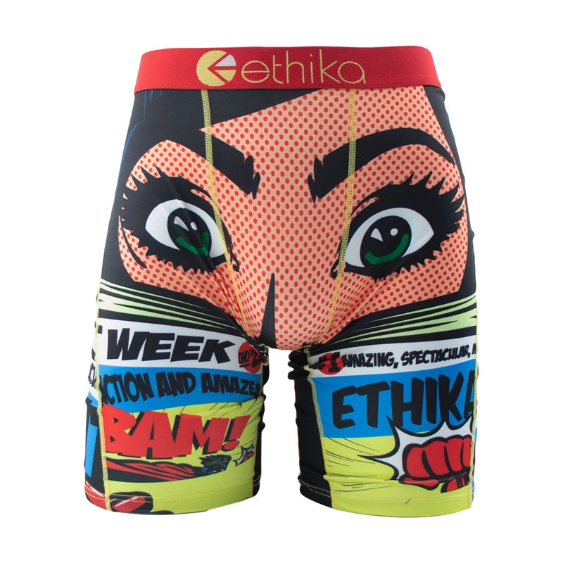 ETHIKA 1Pcs Sexy Men Underwear Boxers Breathable Swimming Man Underpants Plus Size S-3XL Mens Trunks Men's Panties Boxer Briefs