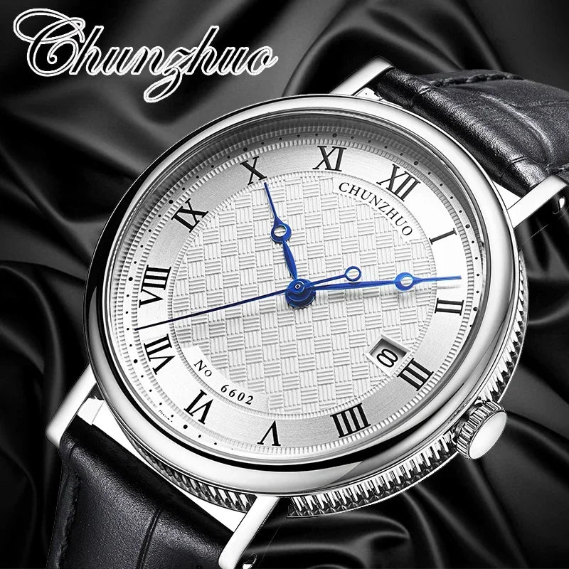 Montre décontractée ultra-plate pour homme, mouvement de montre à quartz de 38 mm, acier inoxydable importé du Japon