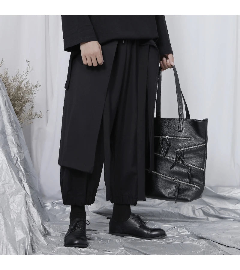 Japan  Style Men's clothing Punk Casual 8-9 Pants