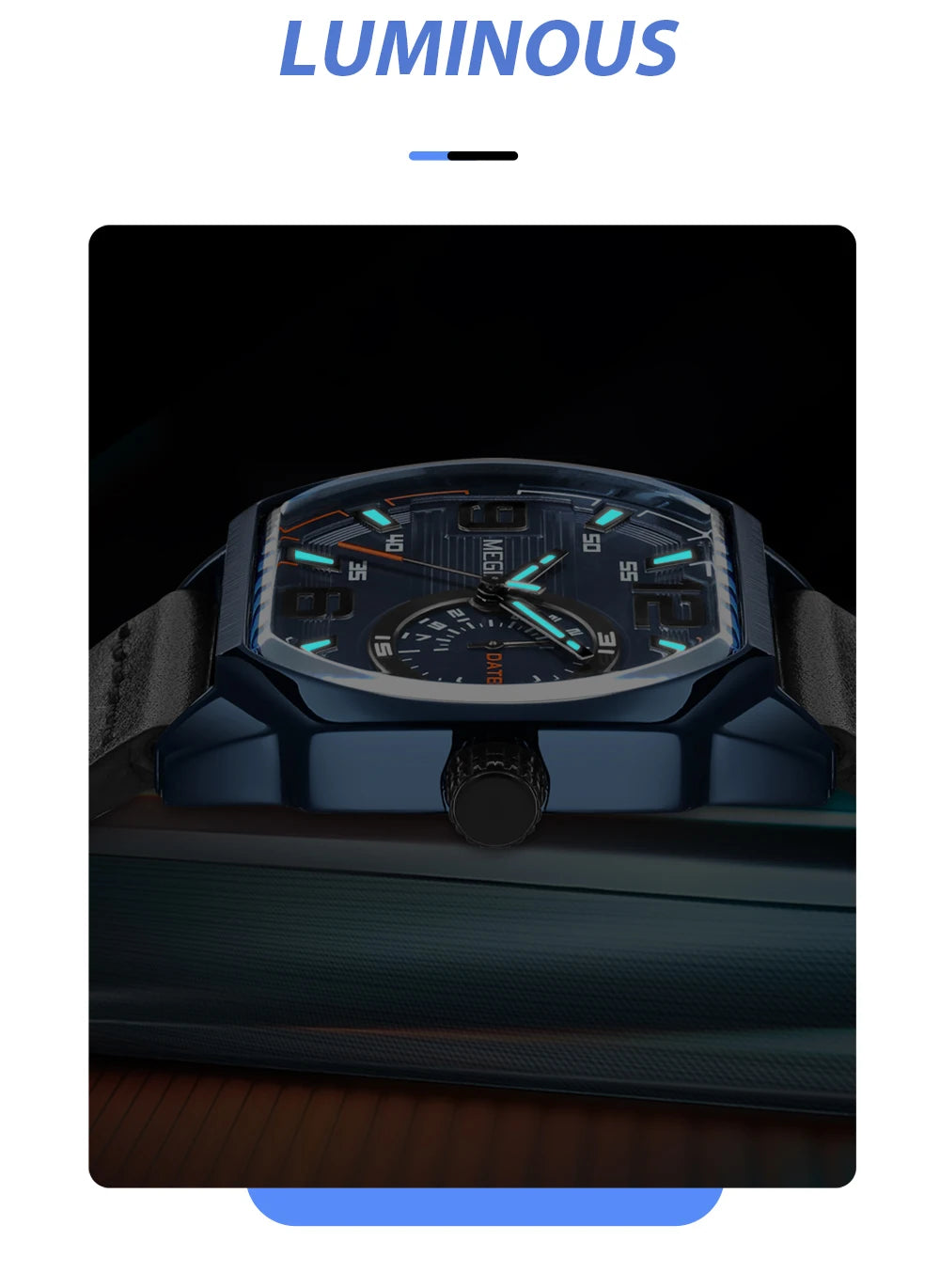 MEGIR Relogios Masculino Fashion Mens Sports Watches Luxury Leather Quartz Wristwatch Man Casual Wrist Watch Clock Montre Homme