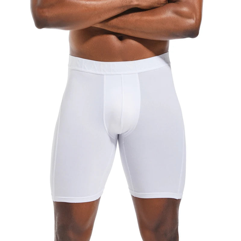 Fashion Long mens boxers Polyester underwear for man underpants Sexy Men's panties Comfortable Stretch boxer shorts men