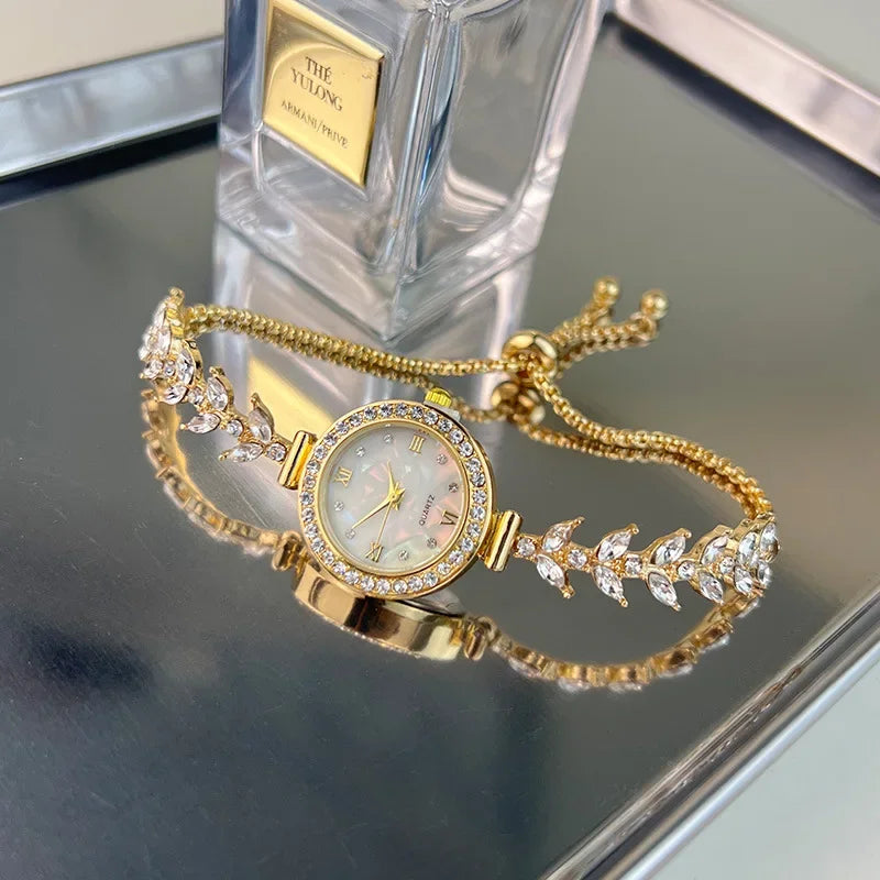Watches for Women Reloj Mujer Mermaid Chain Light Luxury Diamond Bracelet Ladies Fashion Quartz Watches Montres Femmes