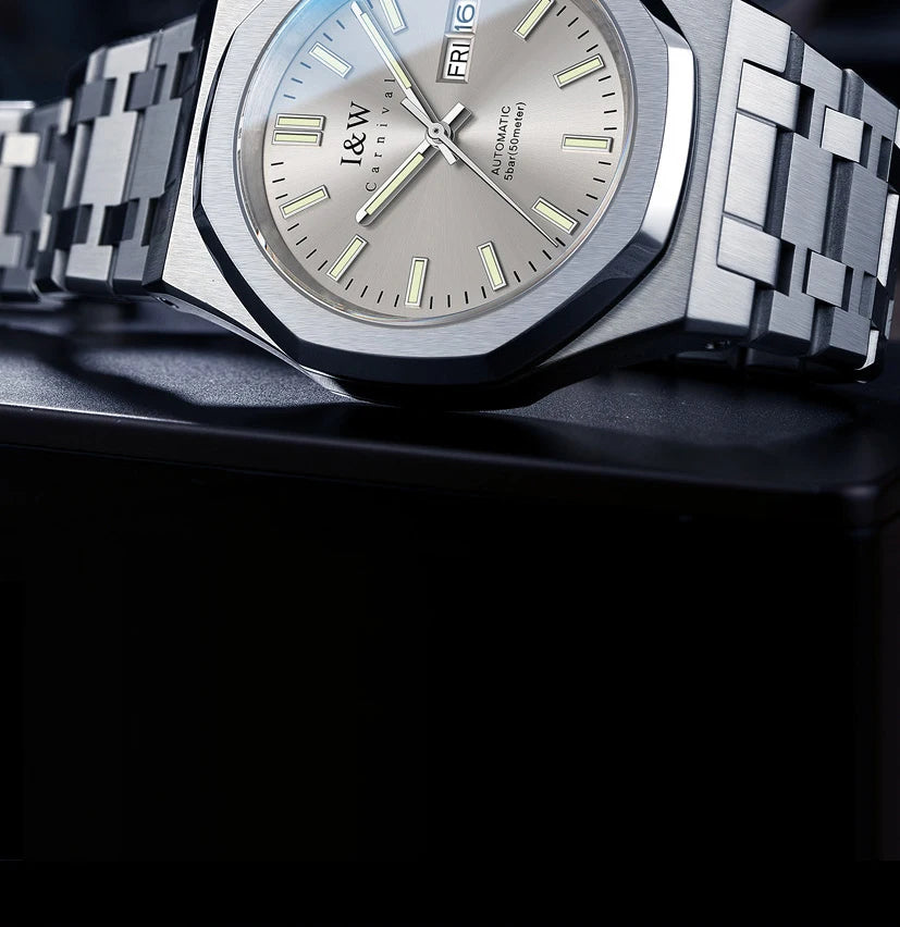 SEIKO NH36A Mechanical Watches for Man Luxury Brand IW CARNIVAL Watch Automatic Sapphire Luminous 5bar Waterproof Montres Hommes