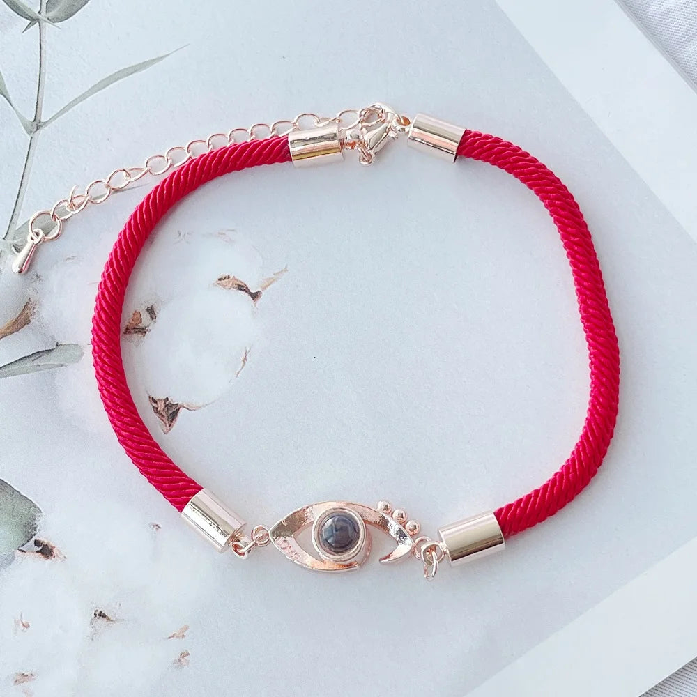 Woven Bracelets Evil Eyes Stackable Wrap Fabric Bracelets