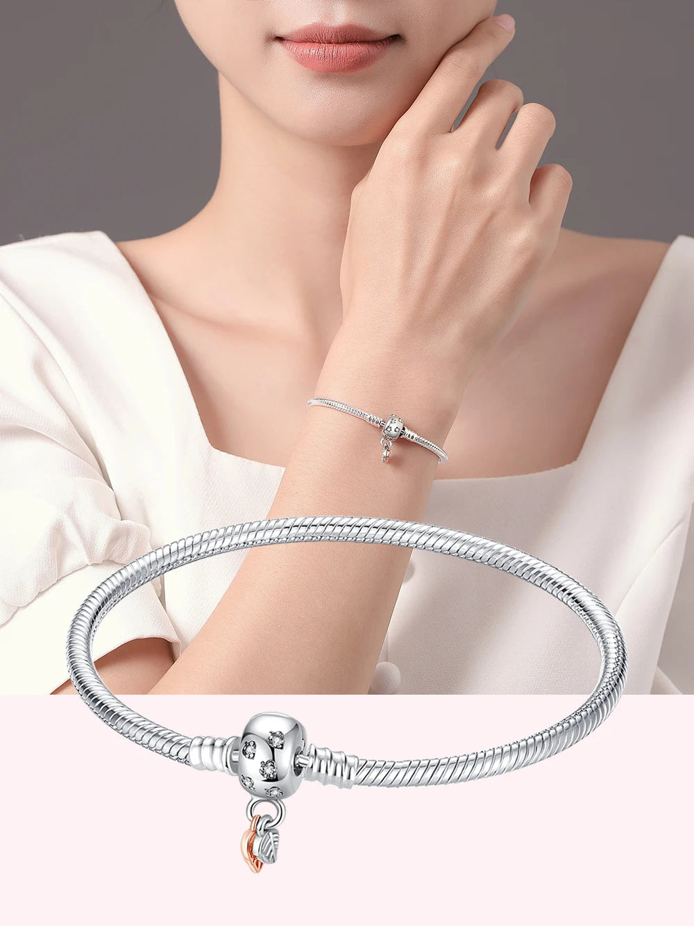 Danturn 925 Sterling Silver Bracelets Crown Butterfly Bus Sisterly Love Cherry Bracelets Women Bracelets Fashion Charm Bracelets